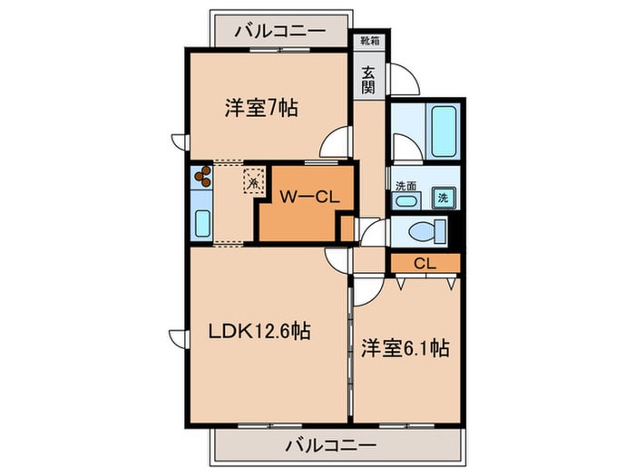 ハ－ツハピネスの物件間取画像