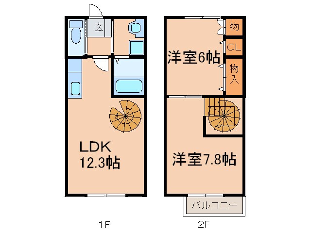 リベルテ幡野の物件間取画像