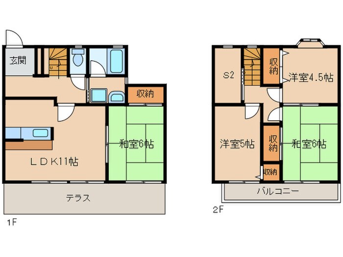 ツインハウスＡの物件間取画像