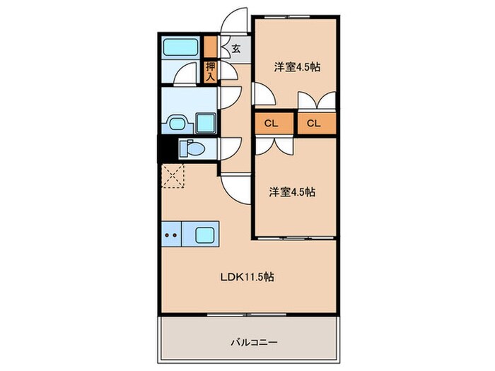 プレサンス名駅南ブリエの物件間取画像