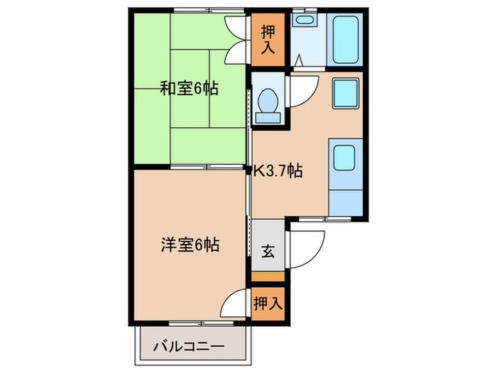 グリ－ンハイツいまいせの物件間取画像