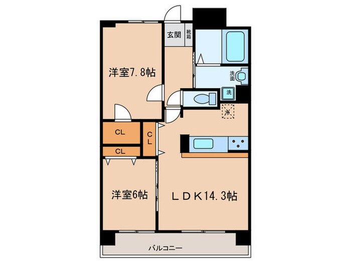 フィール清船の物件間取画像