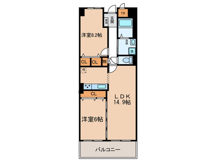 ソーラスフロント富船の物件間取画像