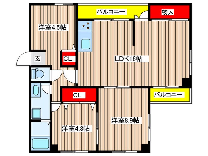 ポートヴィラの物件間取画像