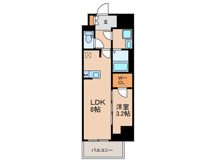 ｸﾚｳﾞｨｽﾀ名古屋上前津(1106)の物件間取画像