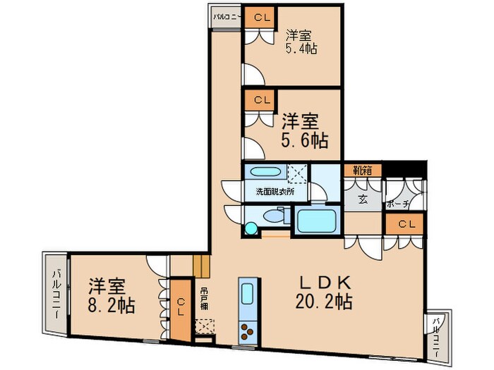 ＶＩＳＣＯＮＴＩ覚王山(３０３)の物件間取画像