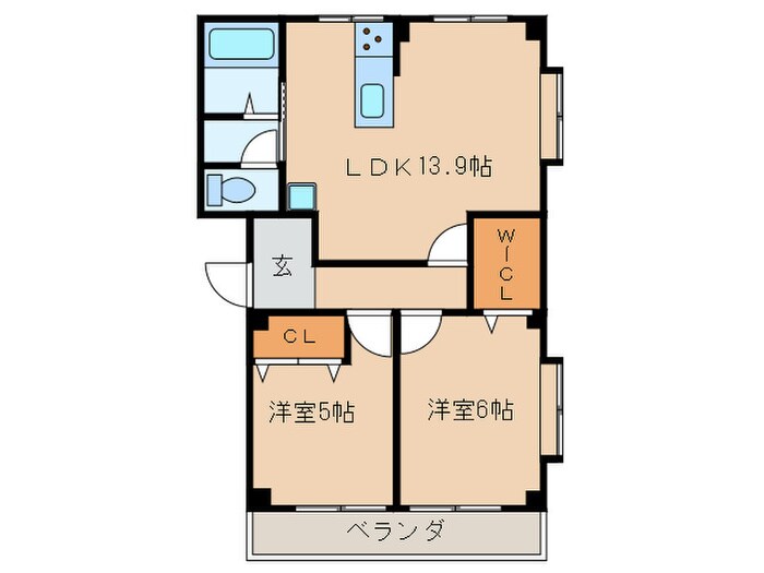 コ－ポ和泉Ⅲの物件間取画像