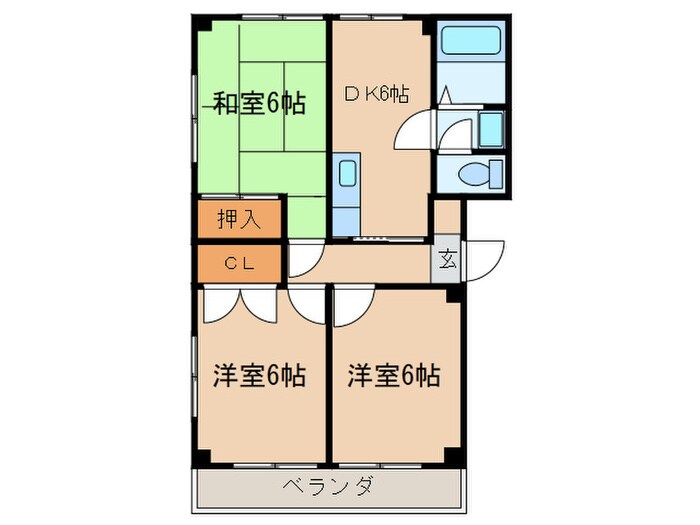 コ－ポ和泉Ⅲの物件間取画像