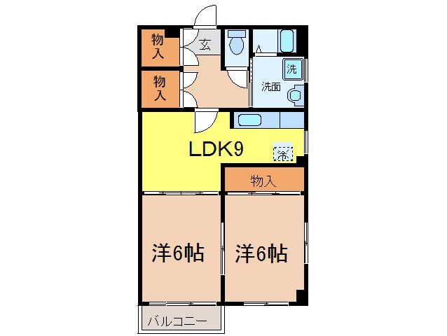 サンドエル藍２の物件間取画像