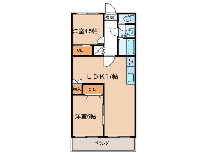 第２中柳ハイツの物件間取画像