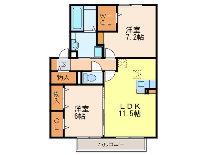 ローベルジュBの物件間取画像
