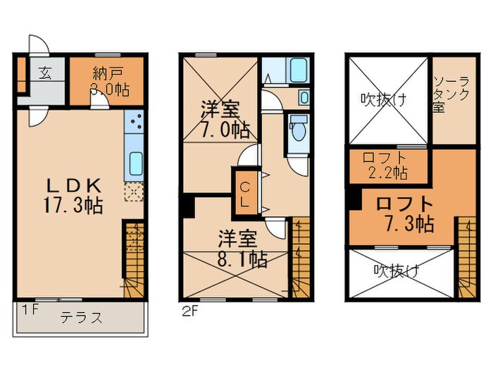 ルートヒル8南棟の物件間取画像