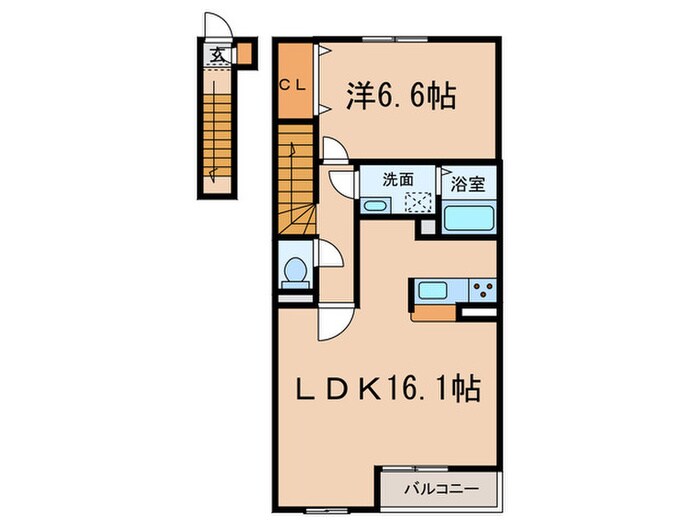 アンプル－ルリ－ブル高柳の物件間取画像