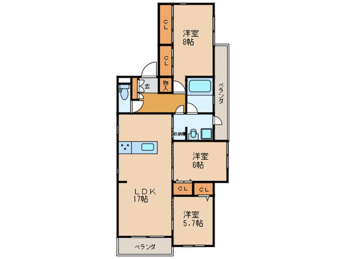 シンフォニー城見の物件間取画像