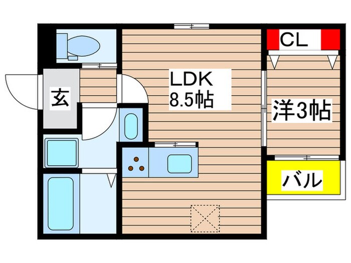Delica Felicia植田の物件間取画像