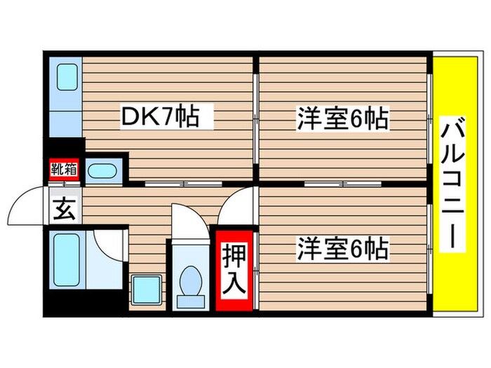 松葉第一マンションの物件間取画像