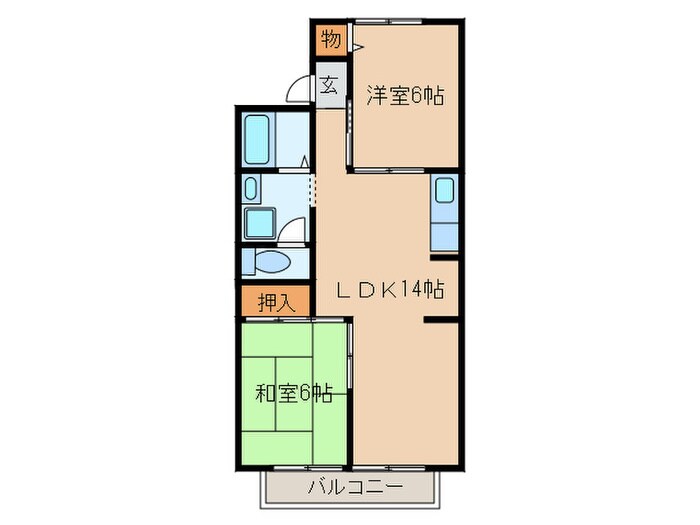 サンライズ（西棟）の物件間取画像