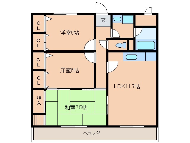 サンメゾン大宮の物件間取画像