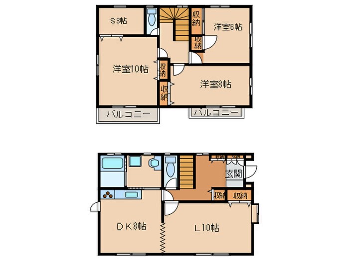 三好ヶ丘緑貸家の物件間取画像