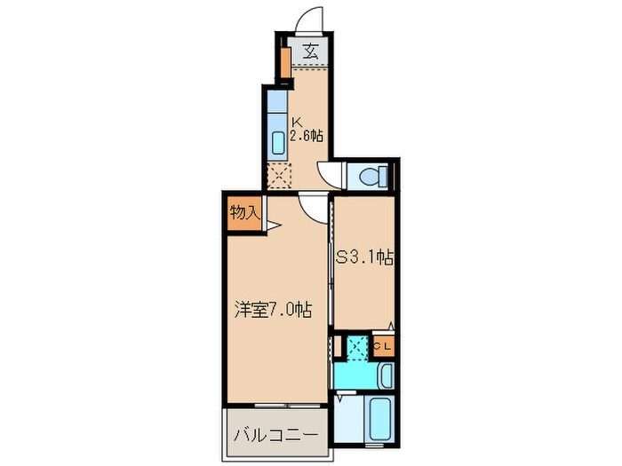 エスポワール東島Aの物件間取画像