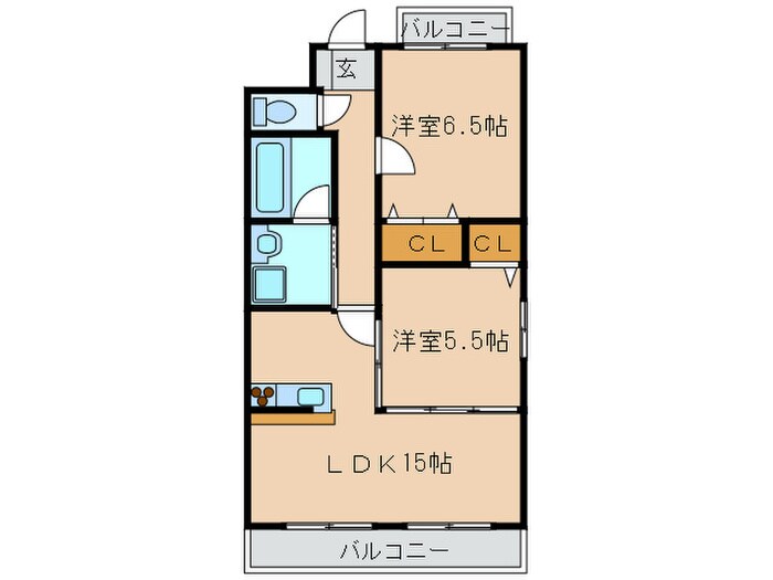 エヴァンスコートの物件間取画像