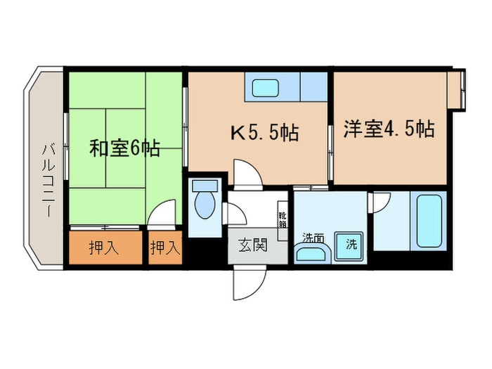 トレンツマンションの物件間取画像