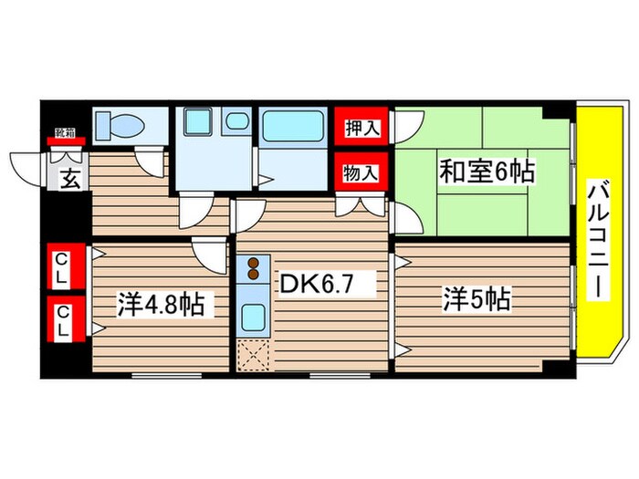 エミネンス石川橋の物件間取画像