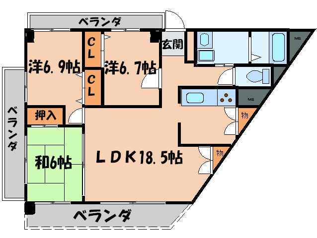 ファヴォ－ル白壁の物件間取画像