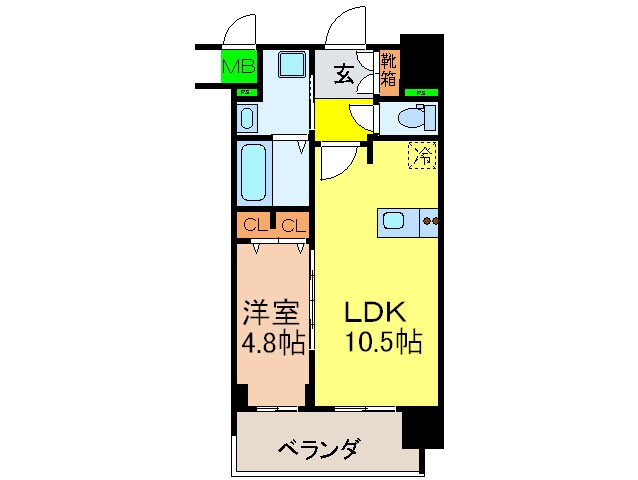 ﾌﾟﾚｻﾝｽ丸の内ﾚｼﾞﾃﾞﾝｽ(705)の物件間取画像