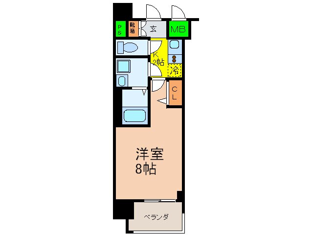 ﾌﾟﾚｻﾝｽ丸の内ﾚｼﾞﾃﾞﾝｽ(801)の物件間取画像