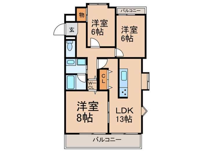 リ－フコ－ト２の物件間取画像