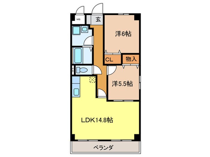 ベルフラワ－ＡＳの物件間取画像