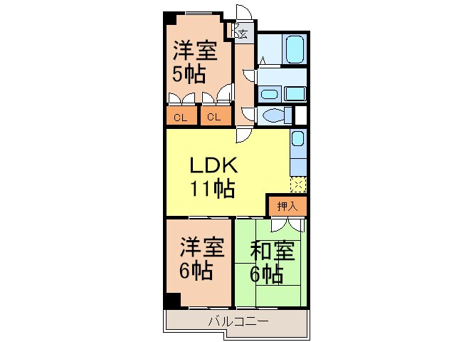 レジデンス代官町スクエアの物件間取画像