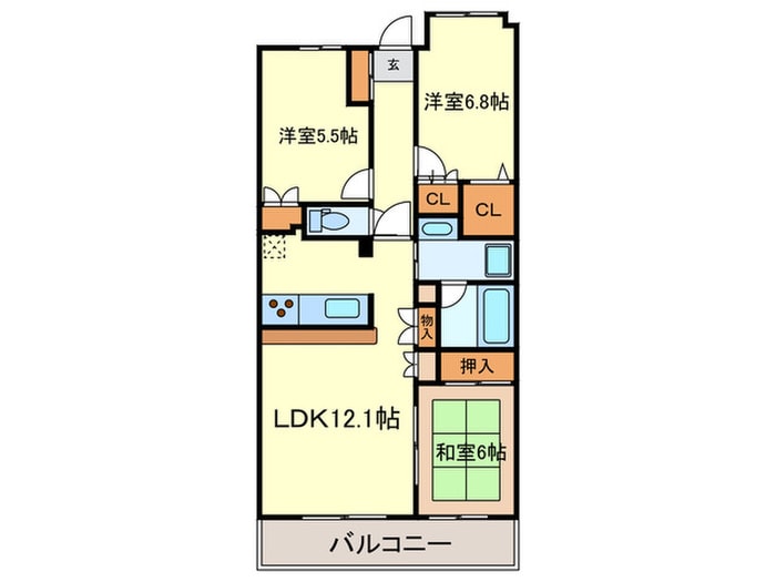 レジディア泉の物件間取画像