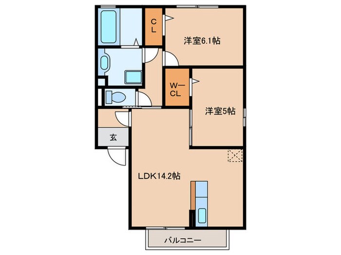 Ｄ－ｒｏｏｍ八田の物件間取画像