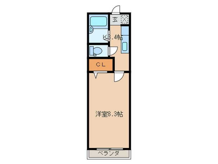 スプリングコ－トＢの物件間取画像