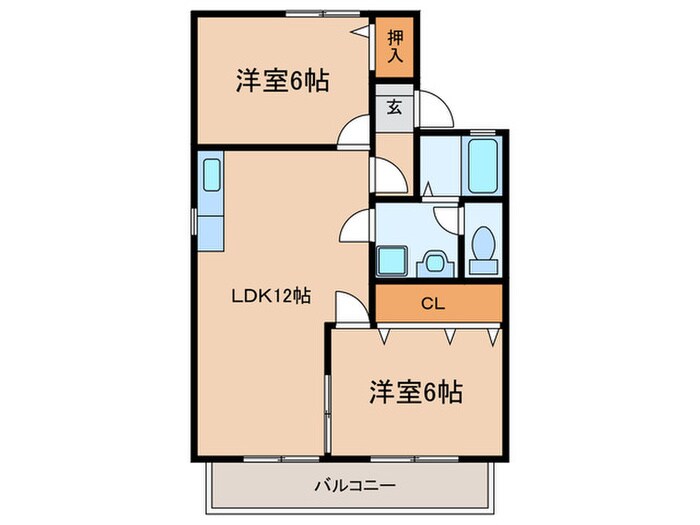 セジュール柴田　Ａの物件間取画像