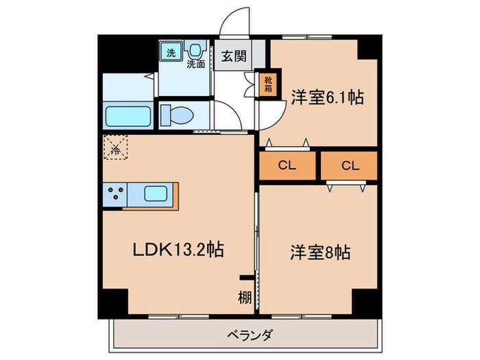 アザレア八田の物件間取画像