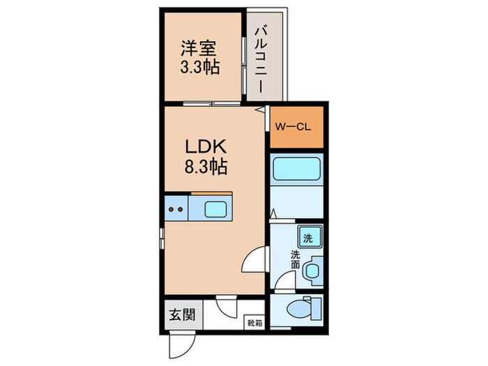 Taste八田の物件間取画像