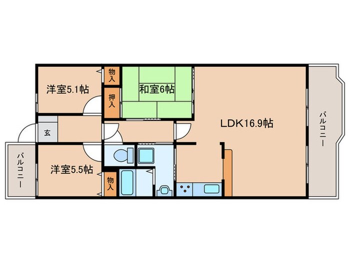 スペリア豊田（905）の物件間取画像