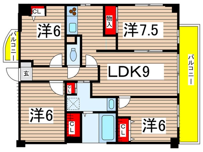 グランドハイリス本山の物件間取画像