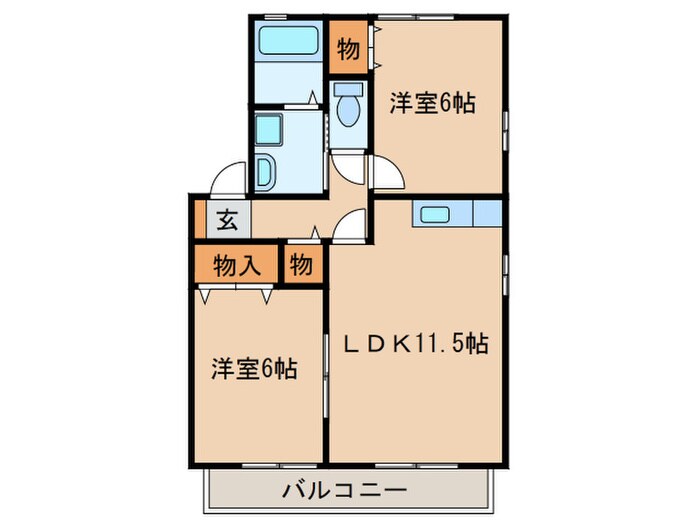 パ－クハイムの物件間取画像