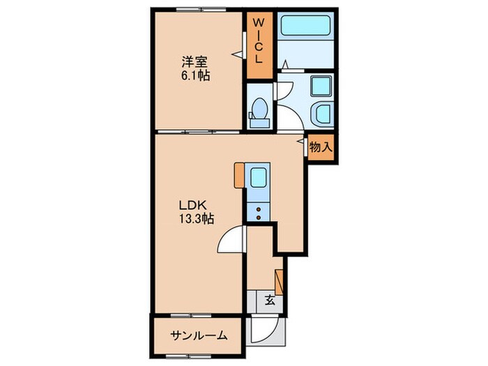 ディセントラ西五城Ⅱの物件間取画像