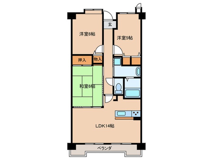 エスポア高蔵寺（802）の物件間取画像