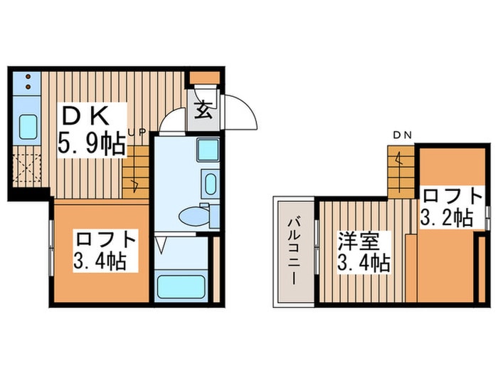 プランドール本地通の物件間取画像