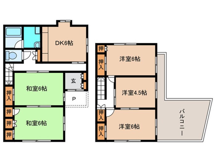奥町剱光寺戸建の物件間取画像