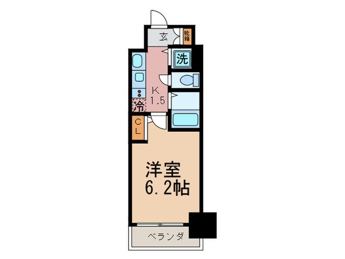 ﾌﾟﾚｻﾝｽSAKAE白川公園Ⅱ(1203)の物件間取画像