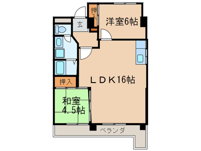 クレール延珠　南棟の物件間取画像