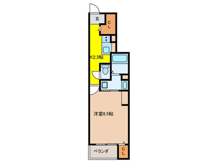 シャンテAの物件間取画像