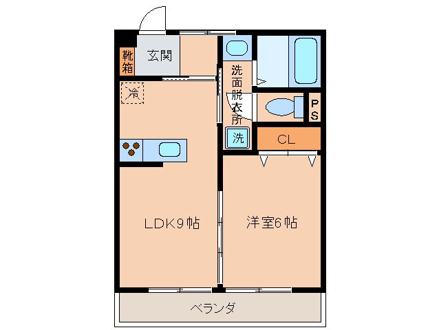 尾関ハイツの物件間取画像